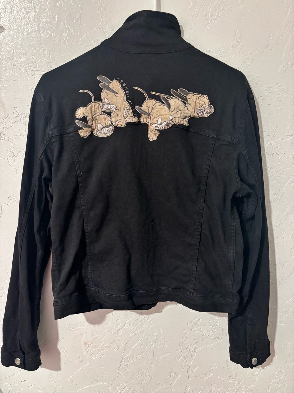Vintage 90s Iceberg History Pluto Disney Denim Jacket (Made in Italy